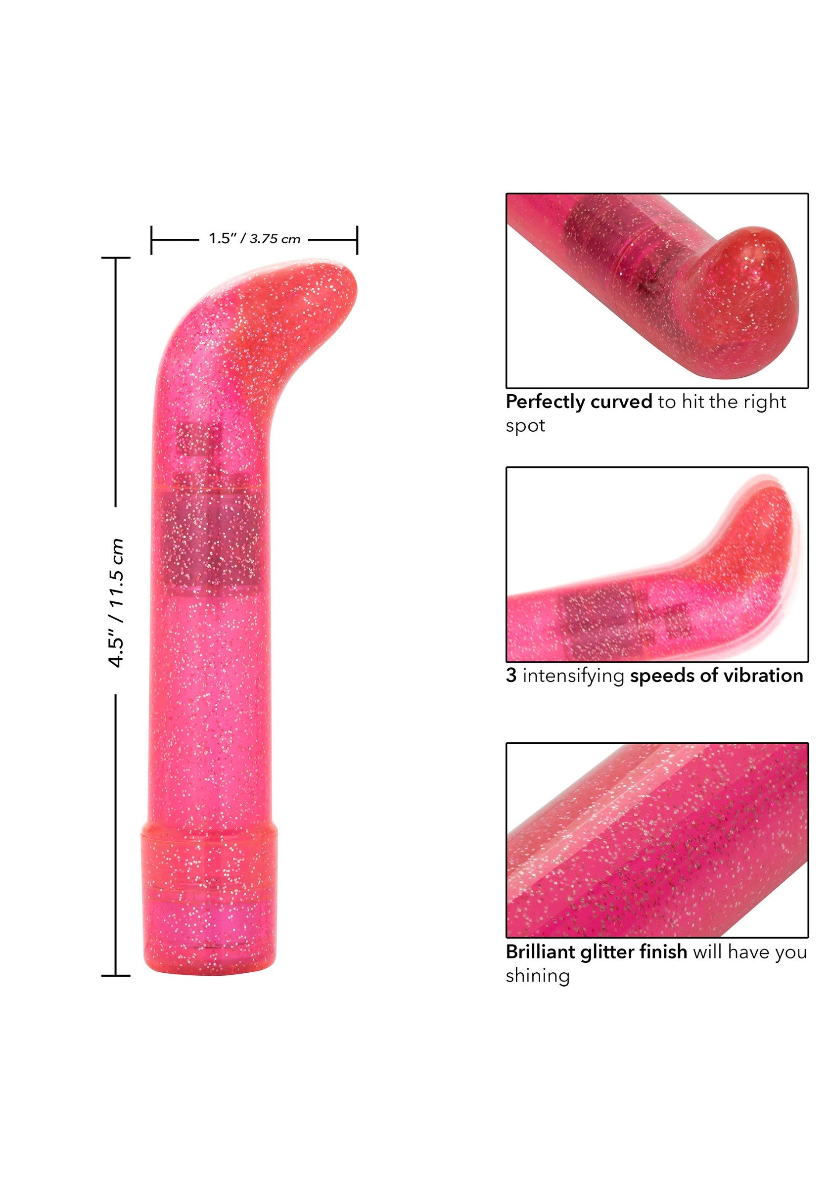 12516 calexotics personality vibes sparkle mini g vibrator