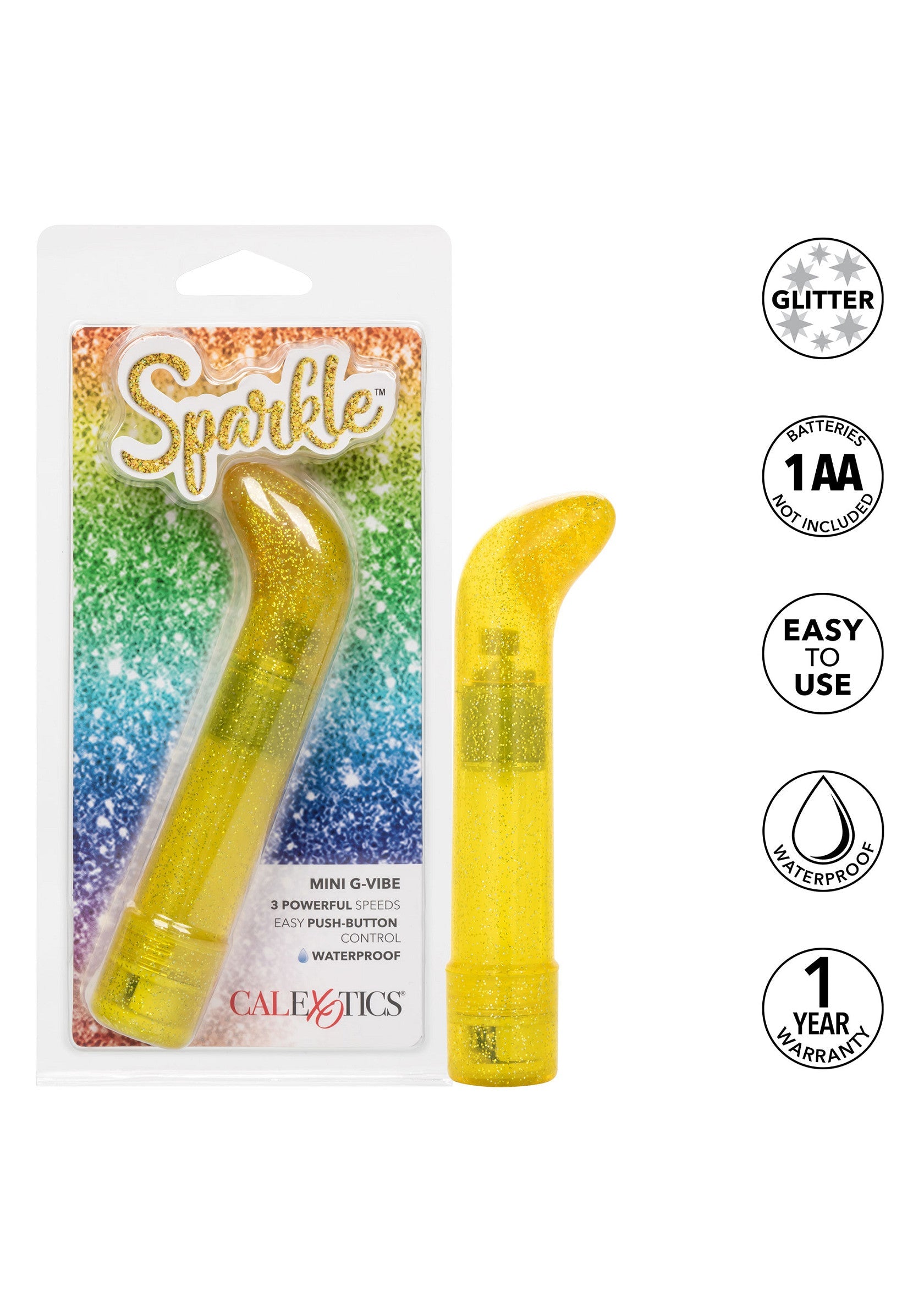 12516 calexotics personality vibes sparkle mini g vibrator