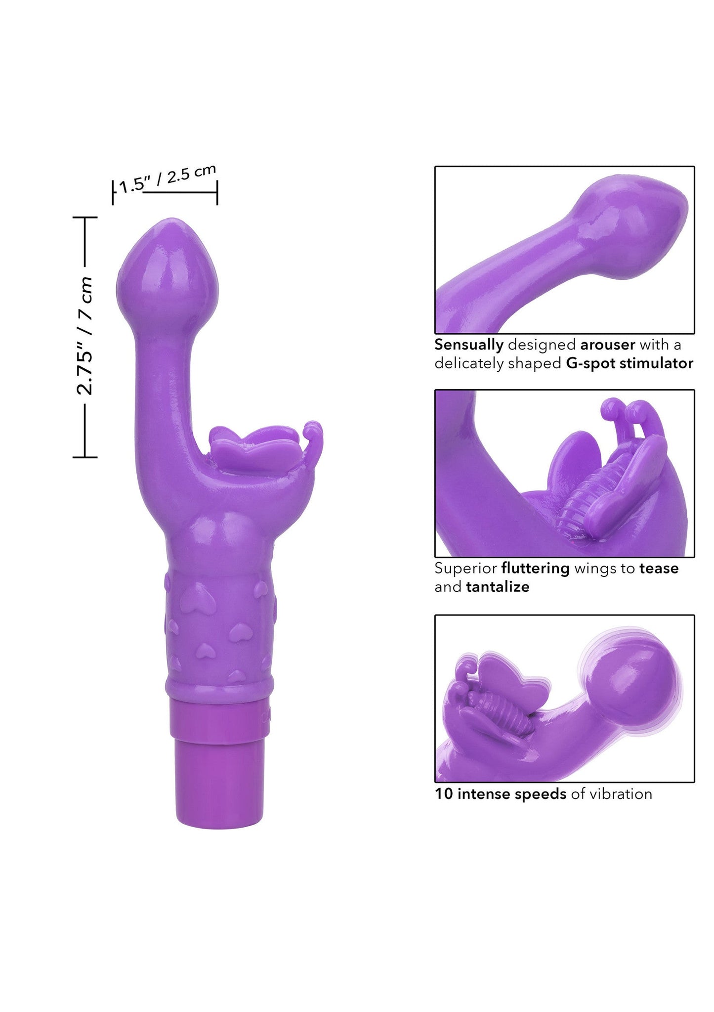 12529 calexotics kiss vibes rechargeable butterfly kiss