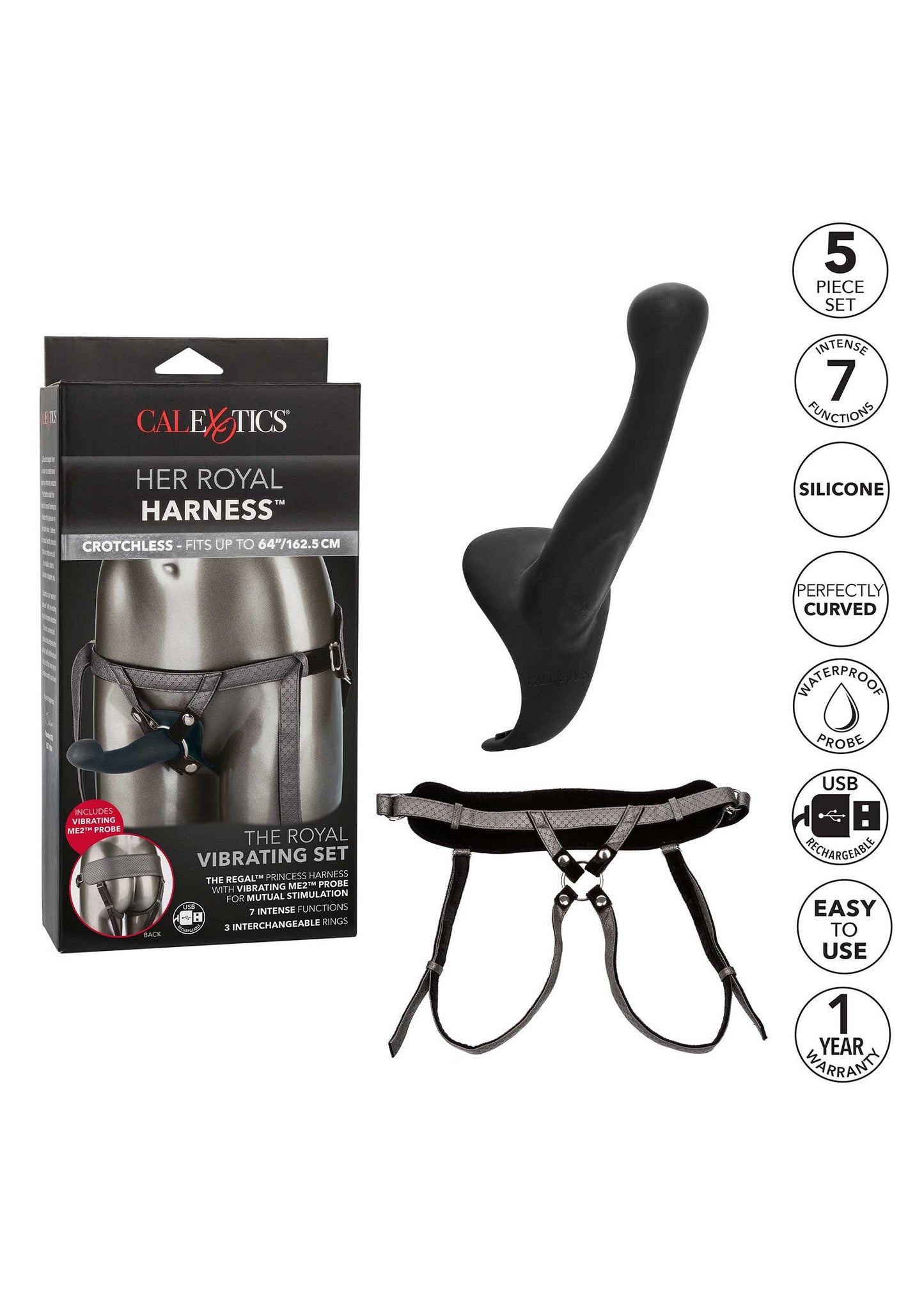 12866 calexotics her royal harness the royal vibrating set