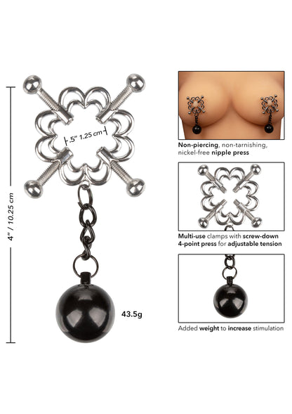 12916 calexotics nipple play 4 point weighted nipple press