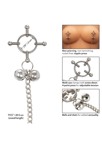 12918 calexotics nipple play 4 point nipple press w bells