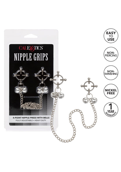 12918 calexotics nipple play 4 point nipple press w bells