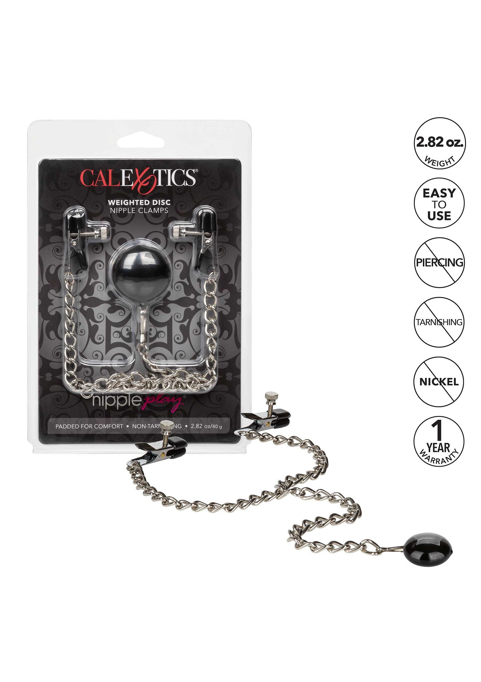 12958 calexotics nipple play weighted disc nipple clamps