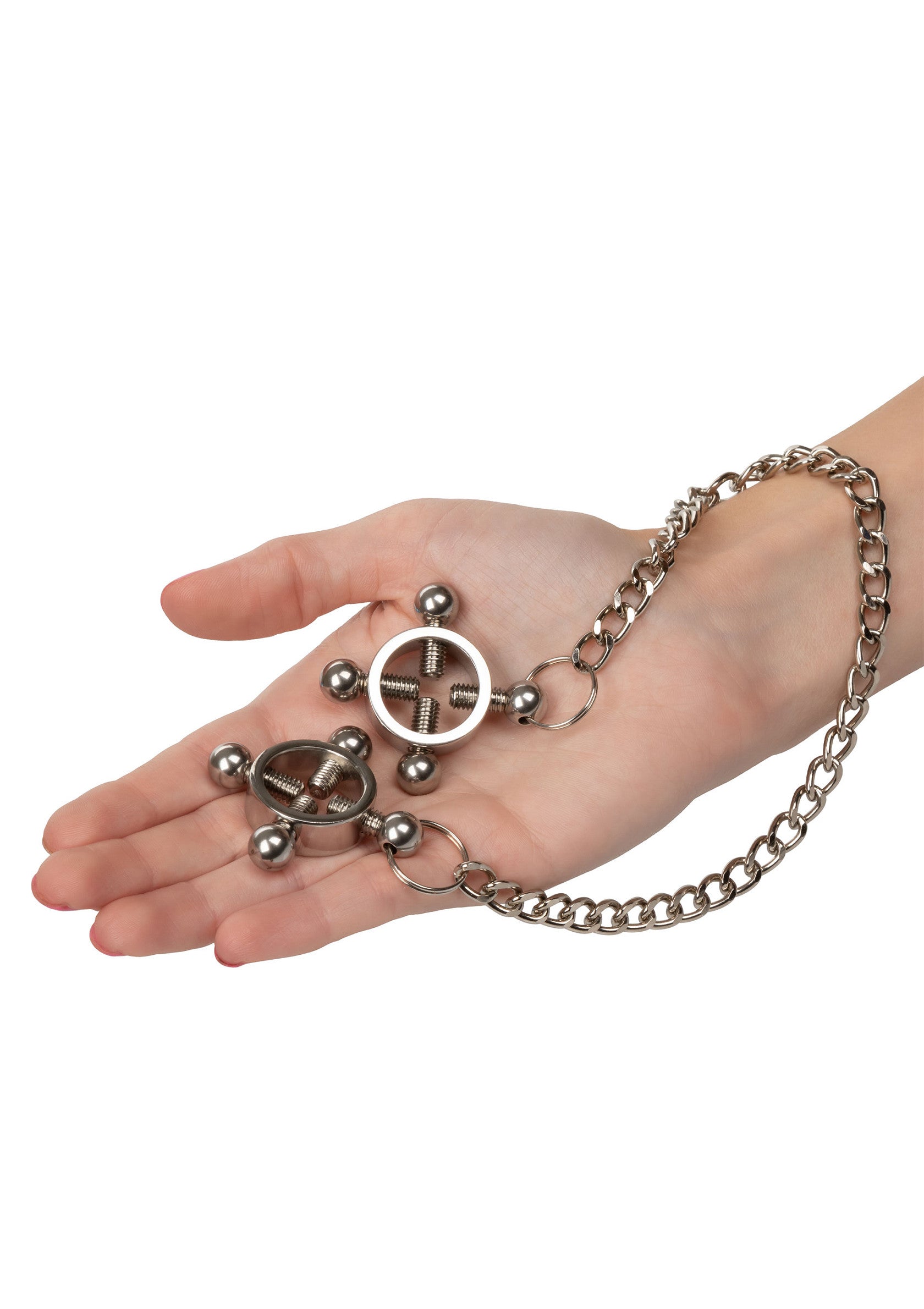 12965 calexotics nipple play 4 point nipple press with chain