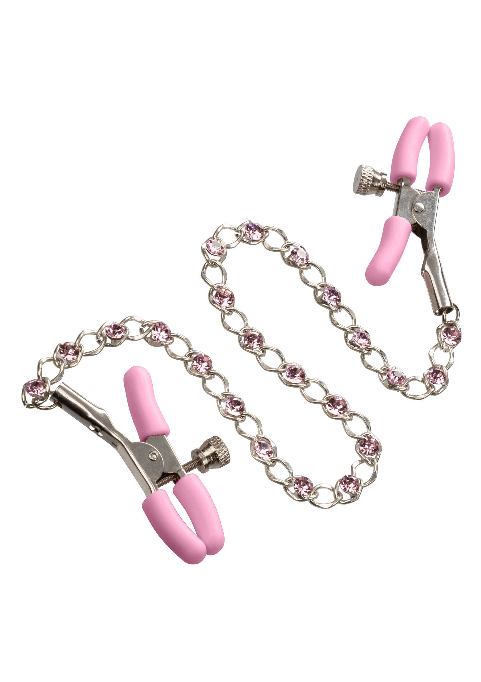 12969 calexotics nipple play crystal chain nipple clamps