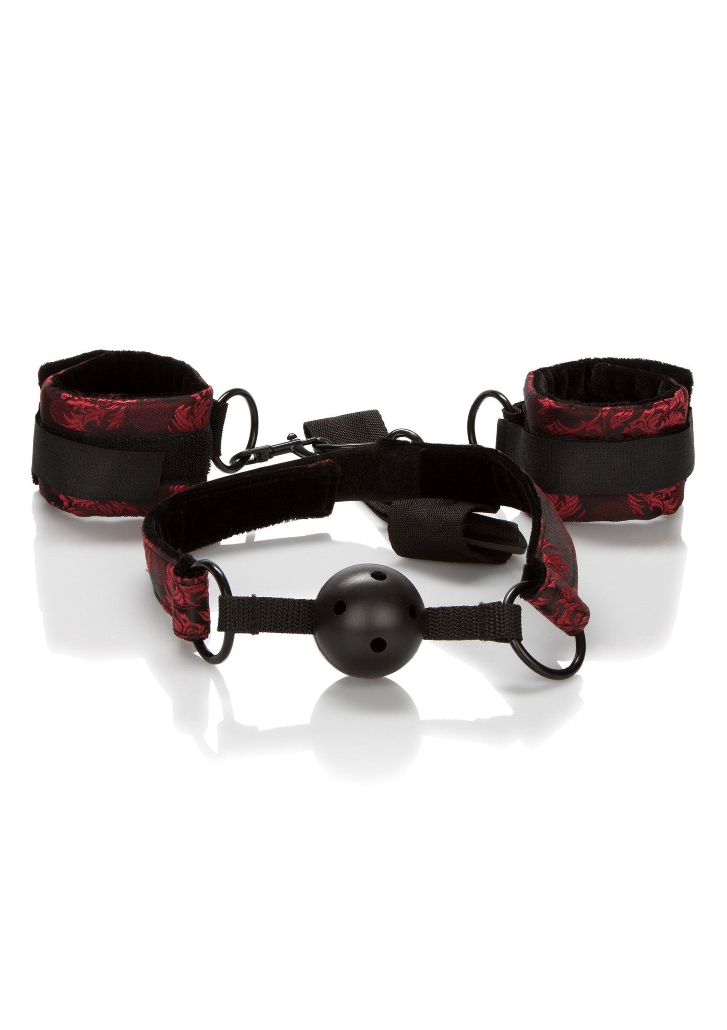 12990 calexotics scandal breathable ball gag with cuffs