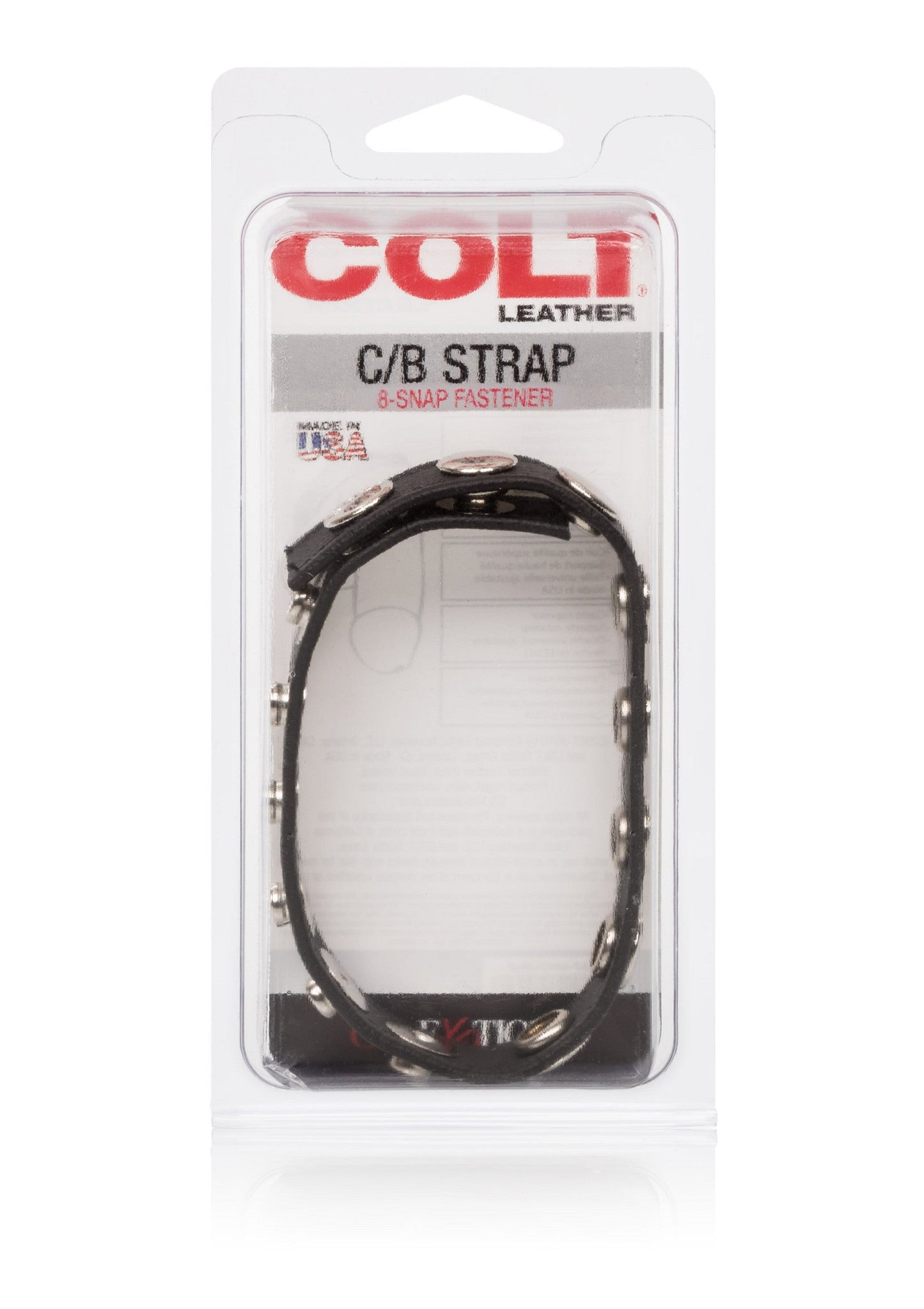 13268 calexotics colt gear colt leather cb strap 8 snap