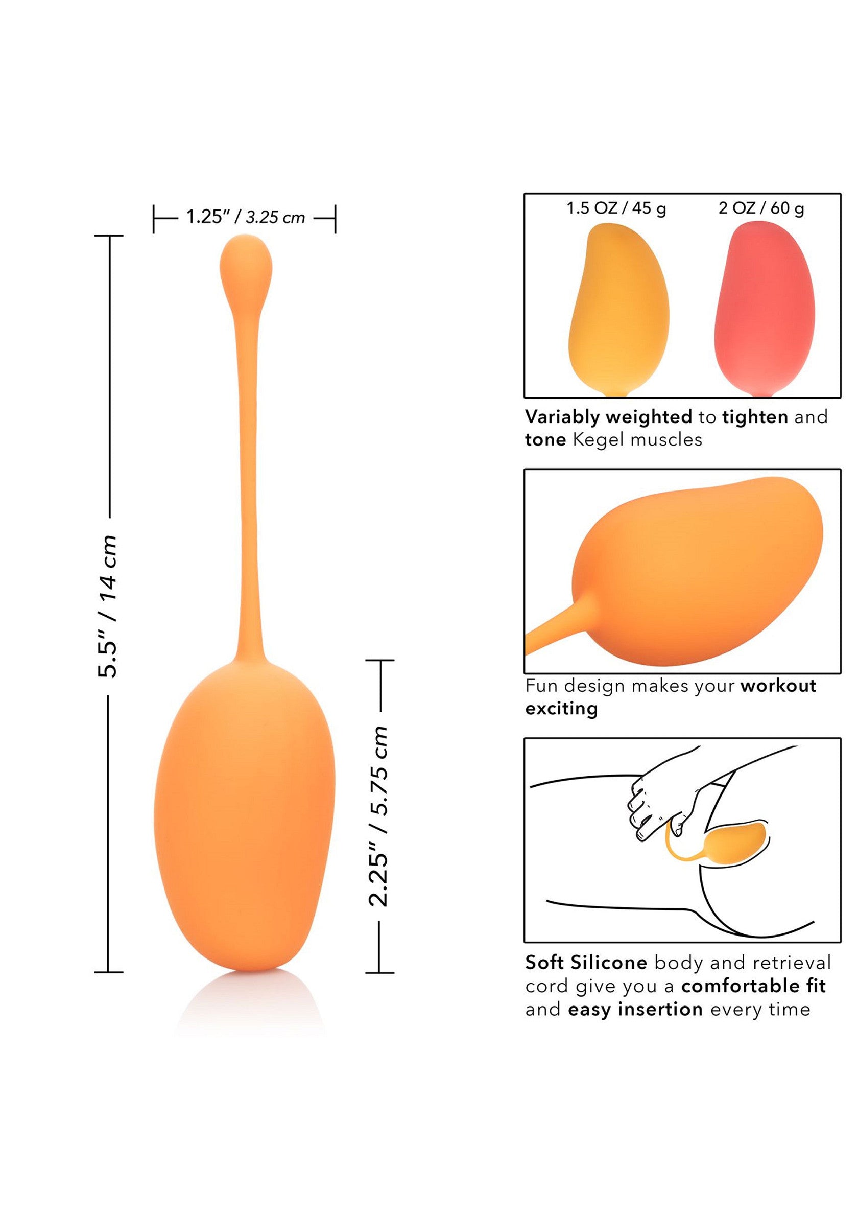 13474 calexotics kegel exercisers kegel training set mango