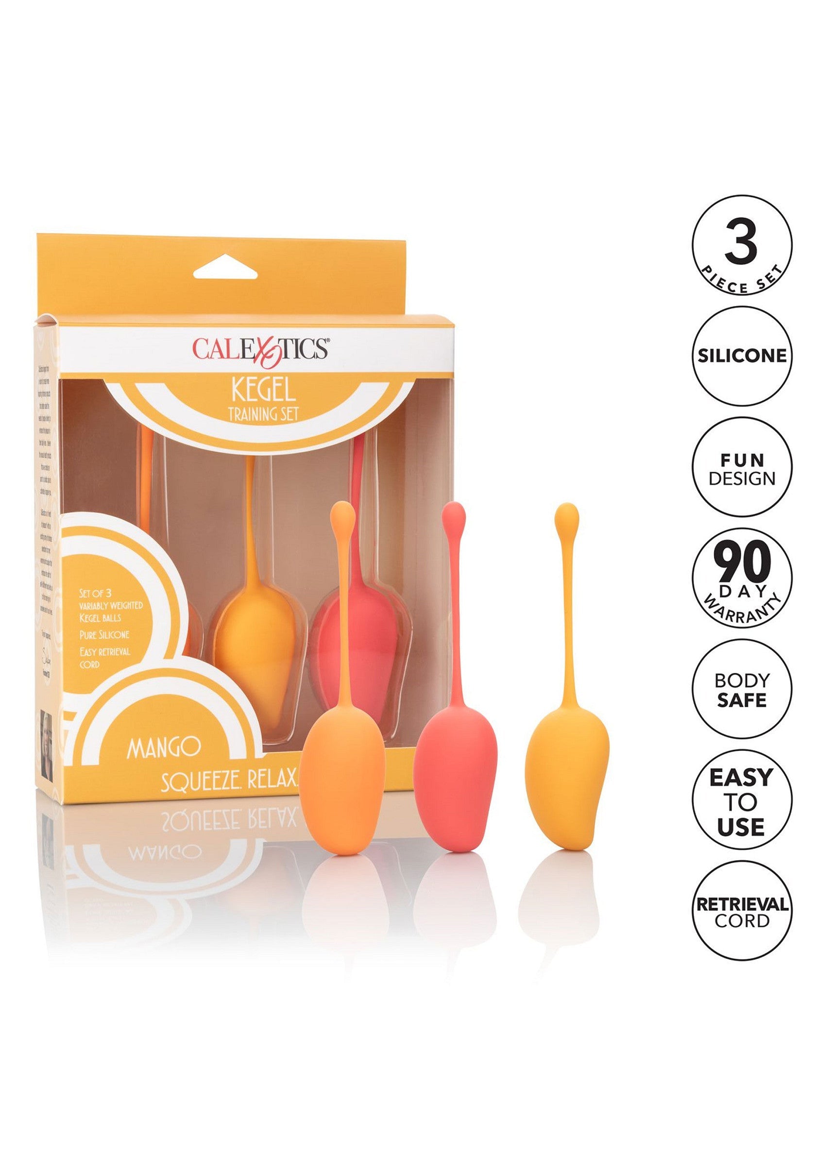 13474 calexotics kegel exercisers kegel training set mango