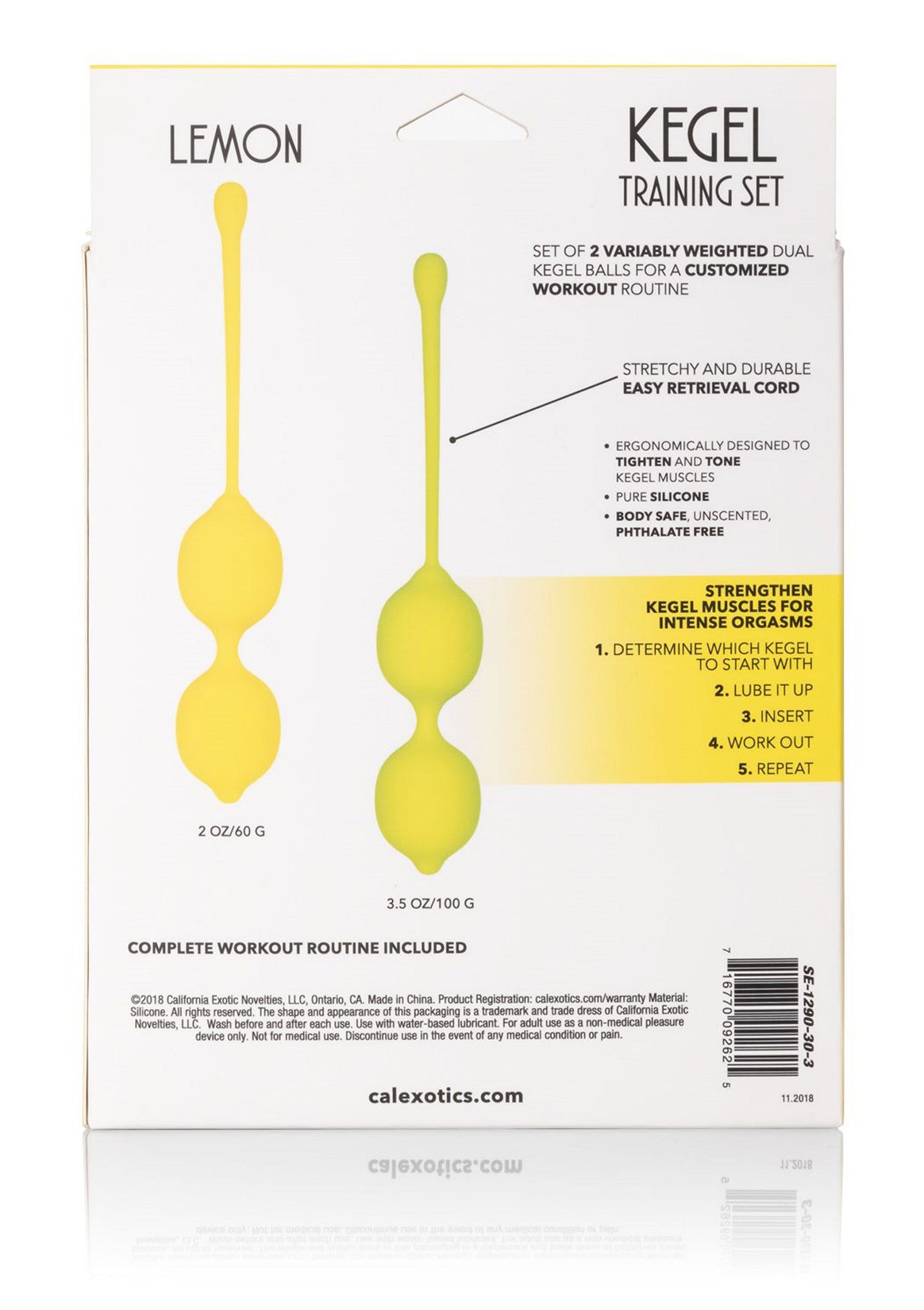 13476 calexotics kegel exercisers kegel training set lemon
