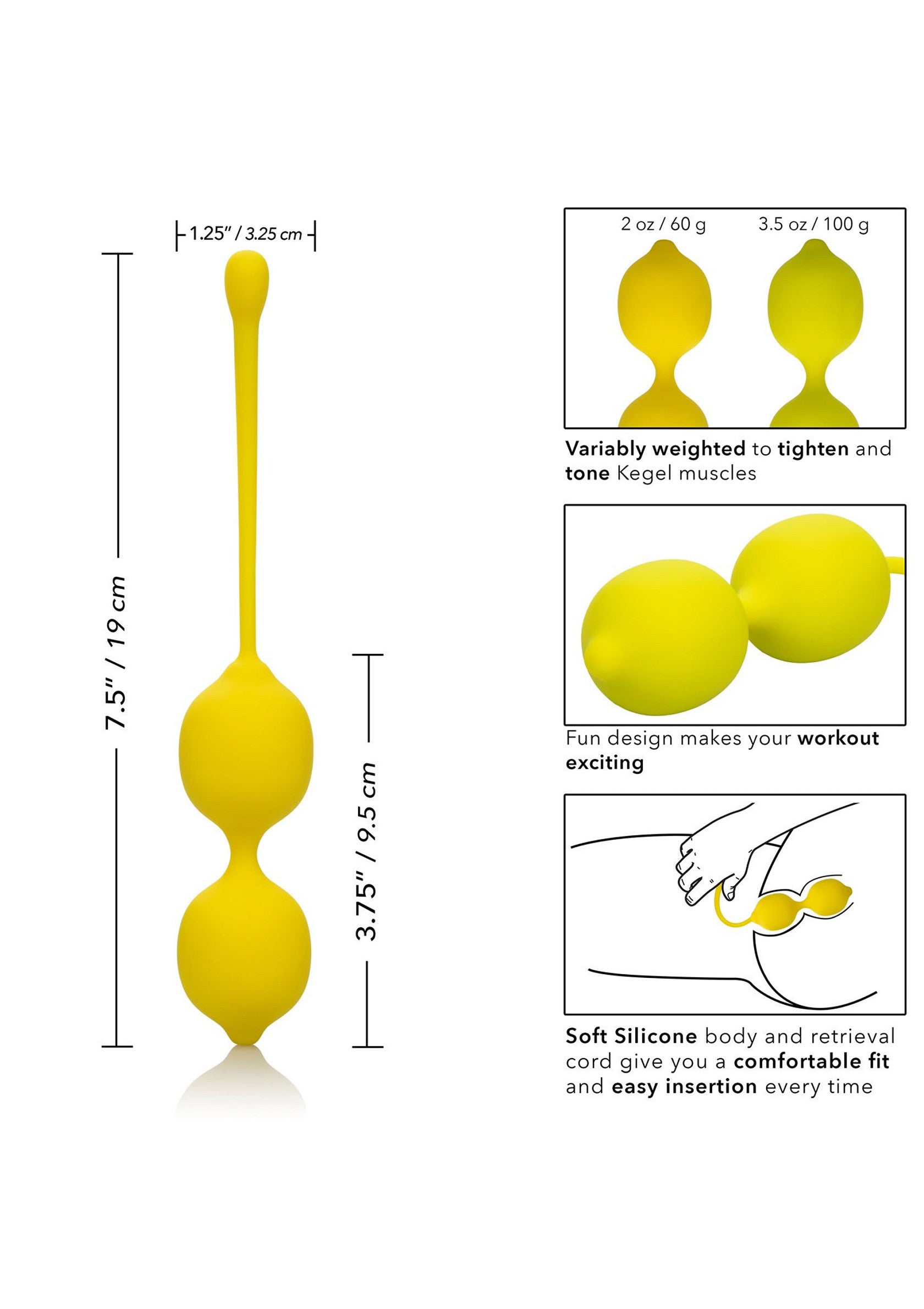 13476 calexotics kegel exercisers kegel training set lemon