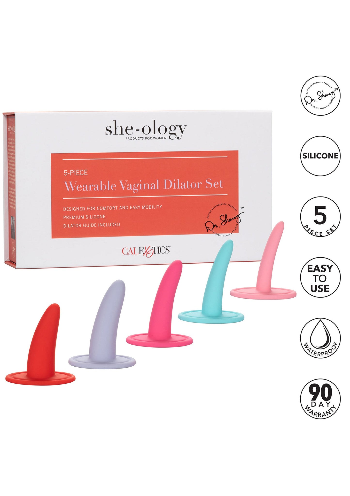 14060 calexotics she ology 5pc wearable dilator set