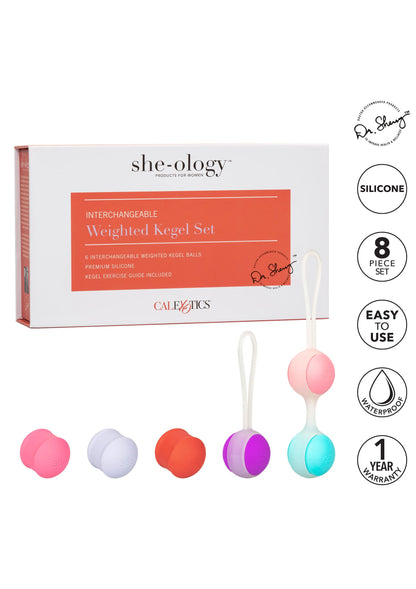 14061 calexotics she ology interchangeable kegel set