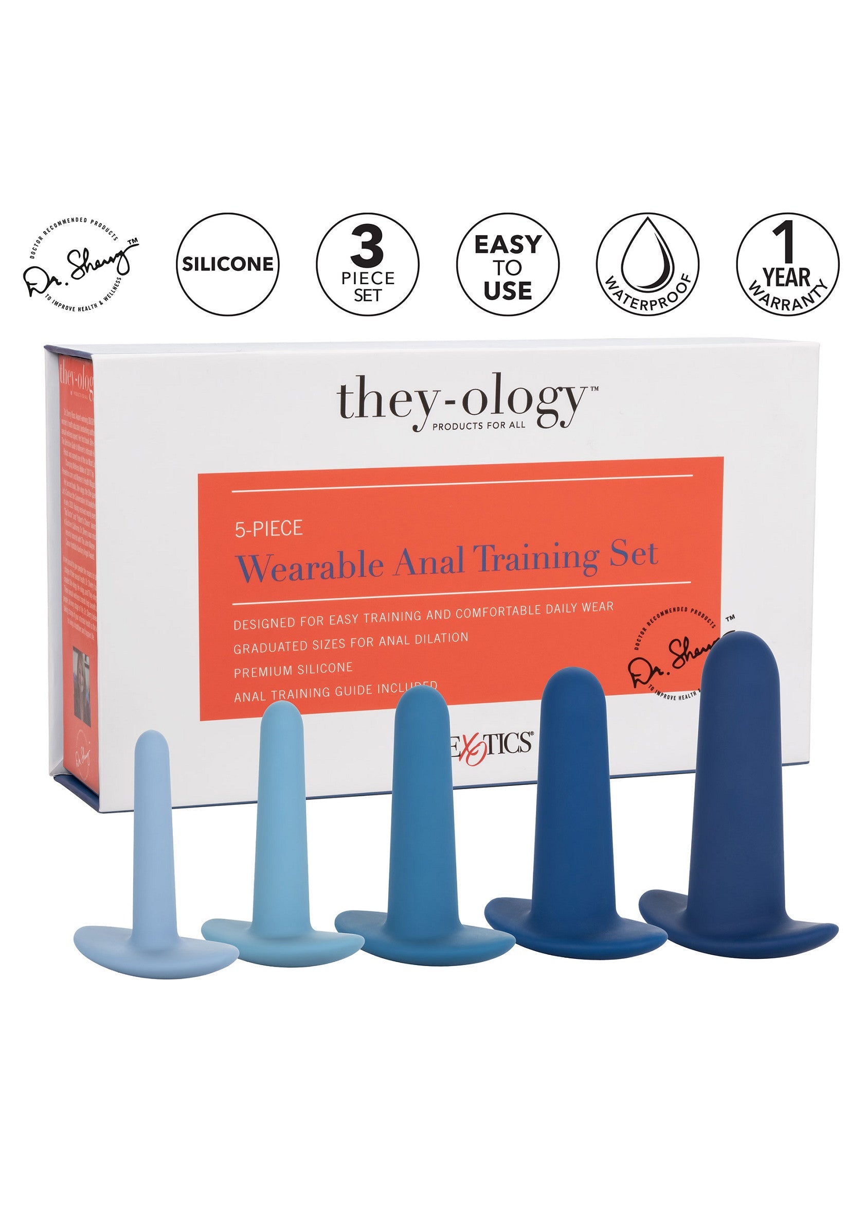 14064 calexotics she ology wearable anal training set 5pc