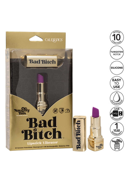 14176 calexotics naughty bits bad bitch lipstick vibrator