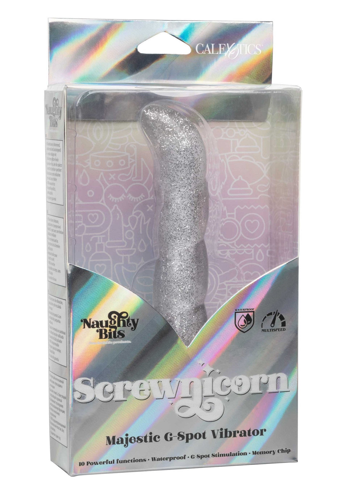 14183 calexotics naughty bits screwnicorn g spot vibrator