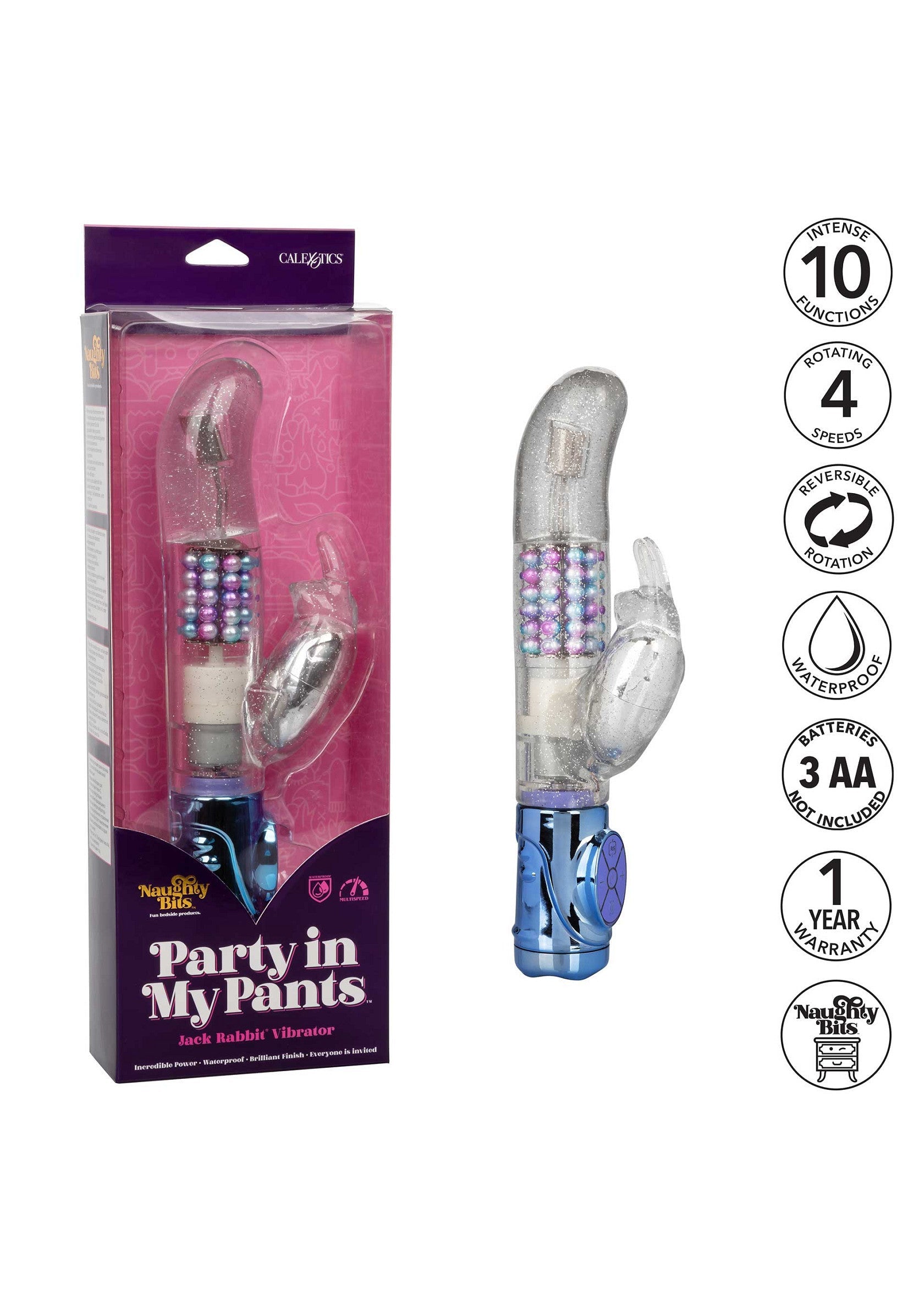 14184 calexotics naughty bits party in my pants vibrator