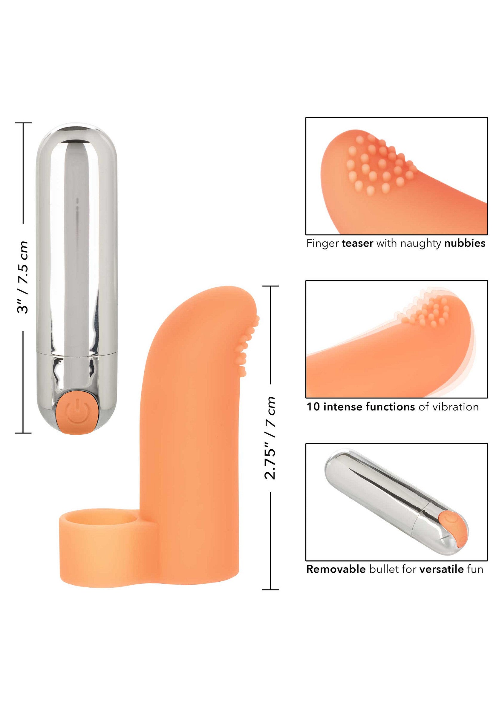 14210 calexotics intimate play rechargeable finger tickler