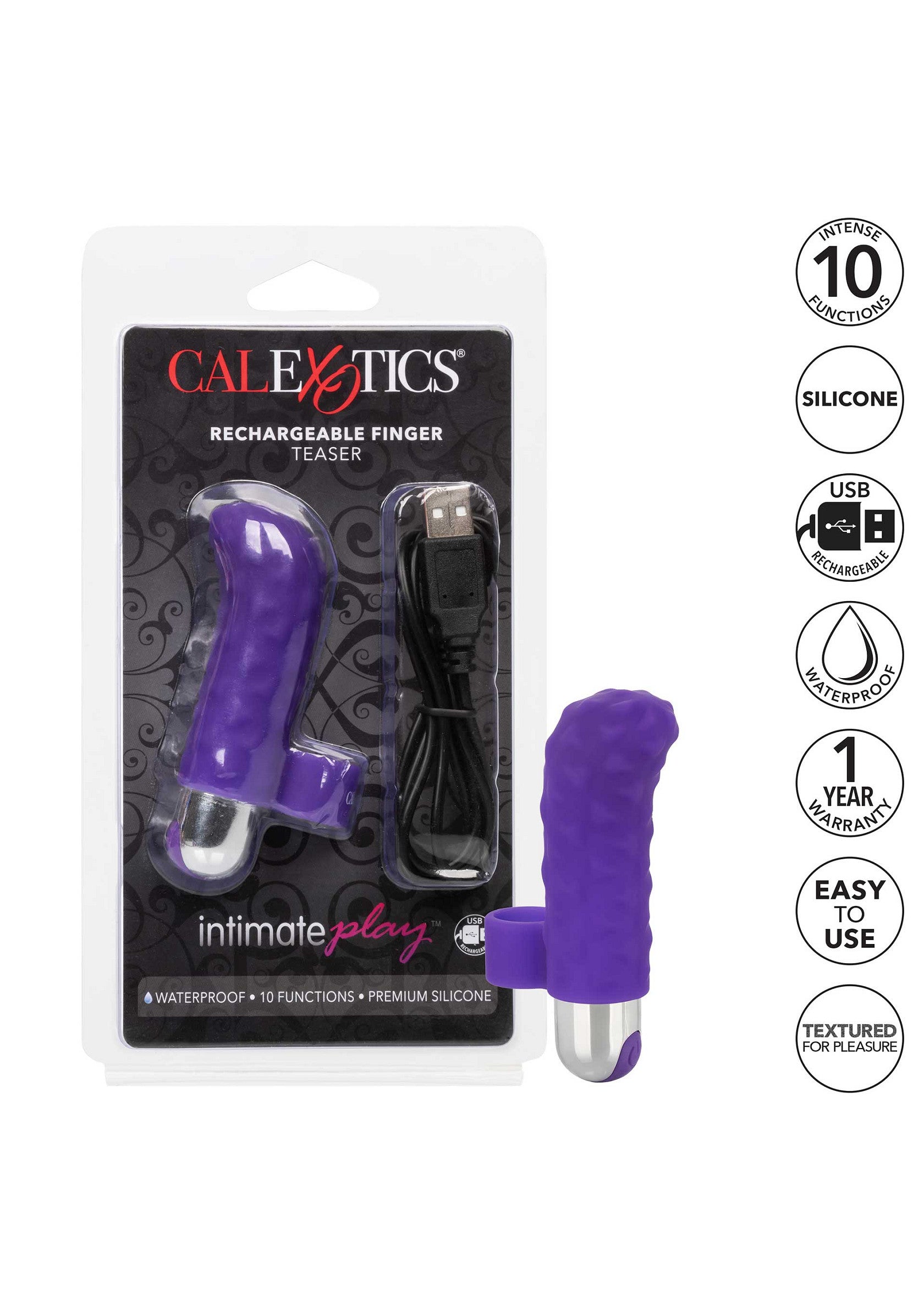 14211 calexotics intimate play rechargeable finger teaser