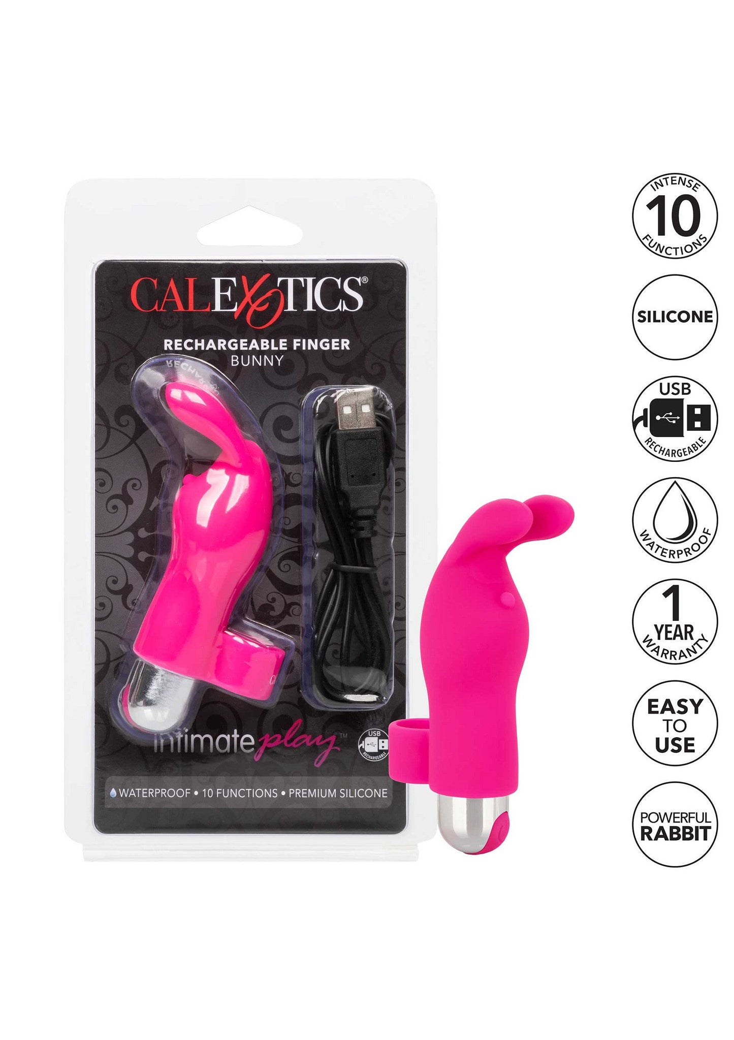 14212 calexotics intimate play rechargeable finger bunny