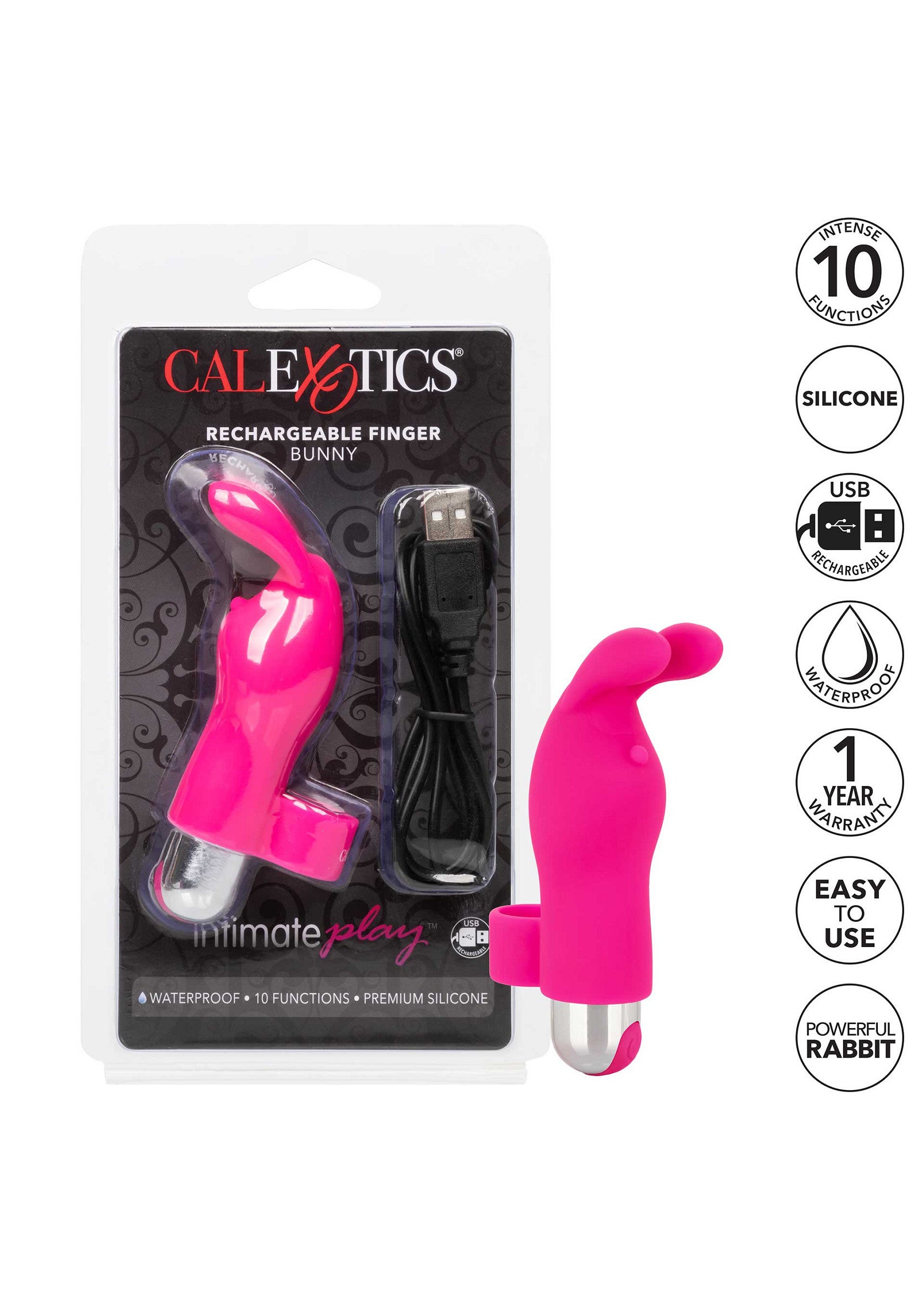 14212 calexotics intimate play rechargeable finger bunny