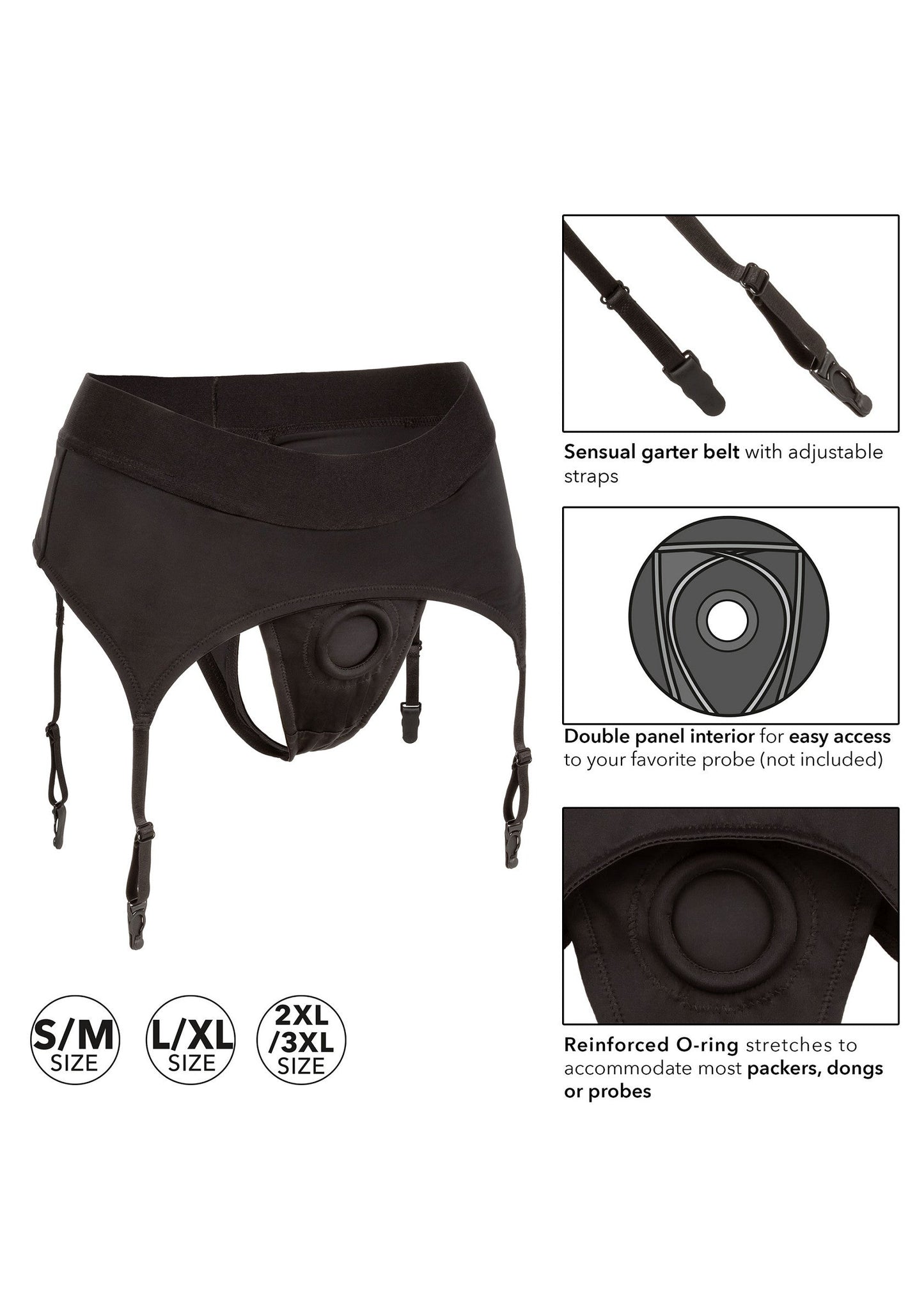 14237 calexotics boundless boundless thong with garter