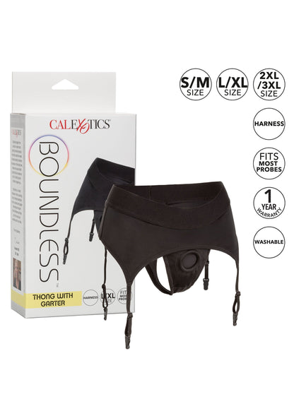 14237 calexotics boundless boundless thong with garter