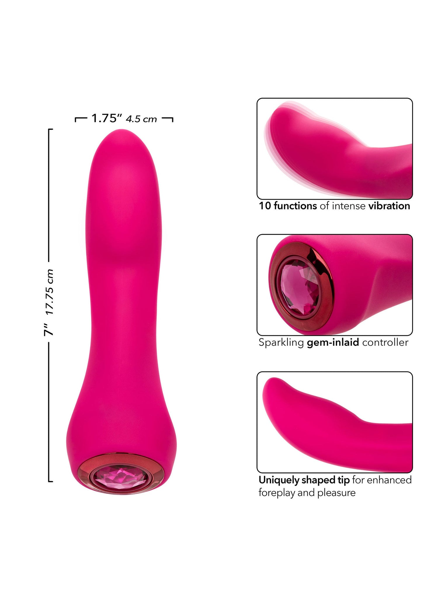 14328 calexotics gem vibe gem vibrator glider