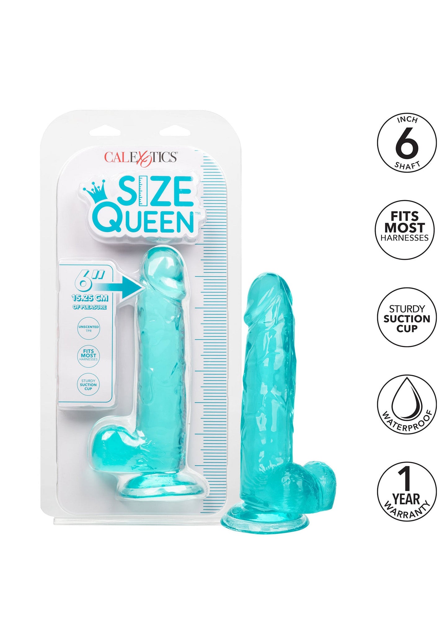 14511 calexotics size queen queen size dong 6 inch