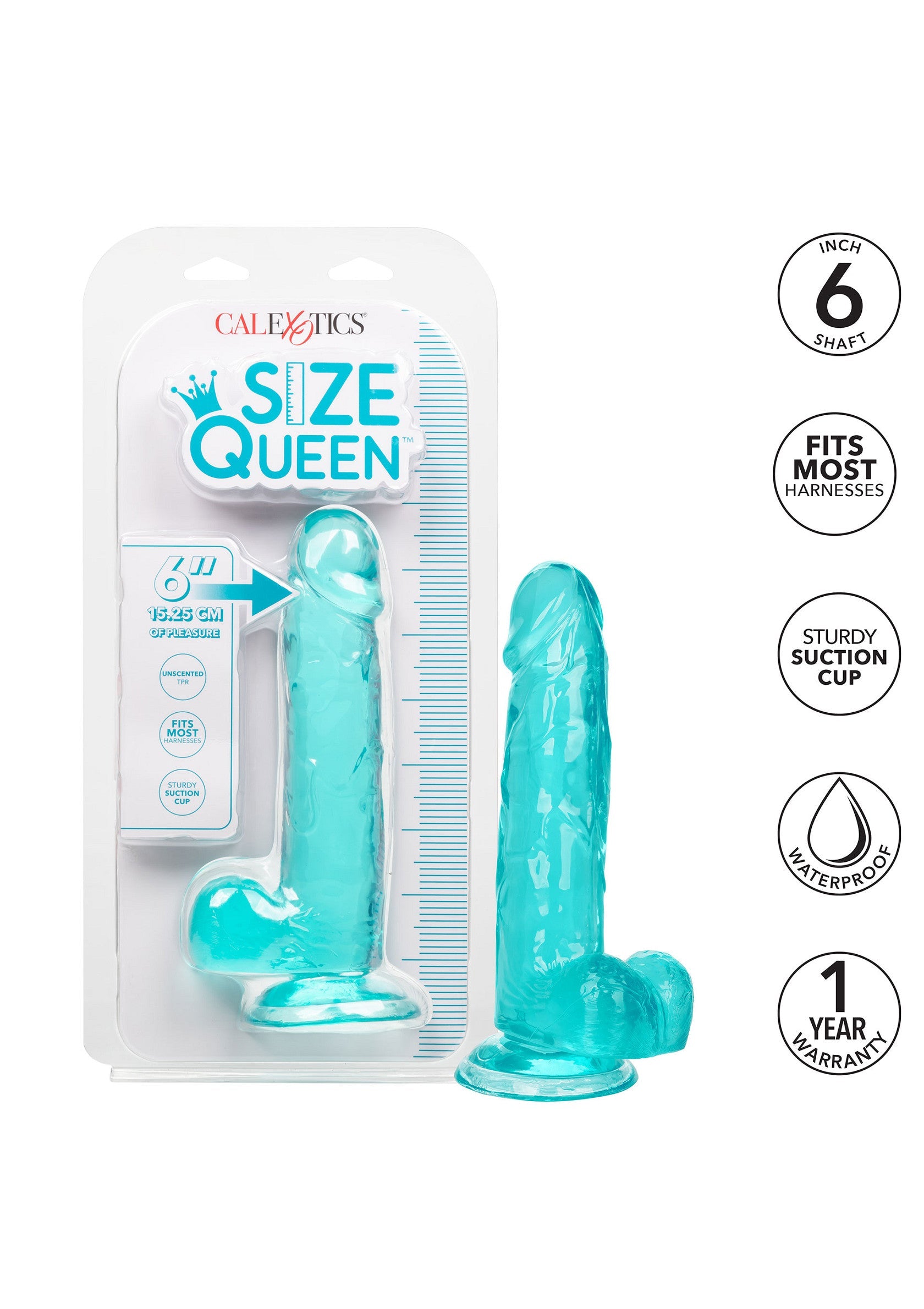 14511 calexotics size queen queen size dong 6 inch