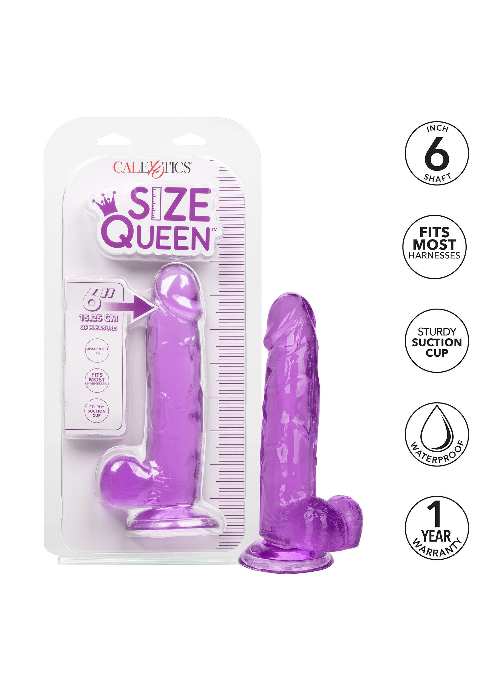 14511 calexotics size queen queen size dong 6 inch
