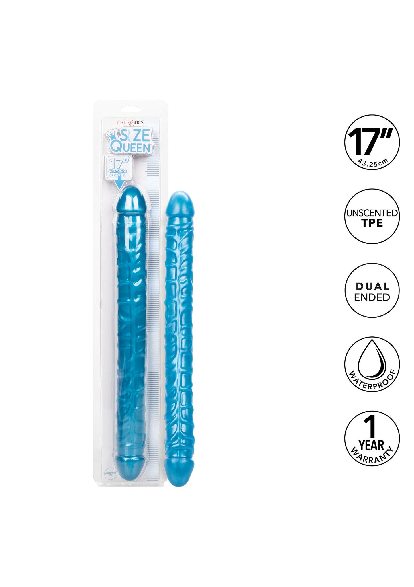 14515 calexotics size queen size queen double dong 17 inch