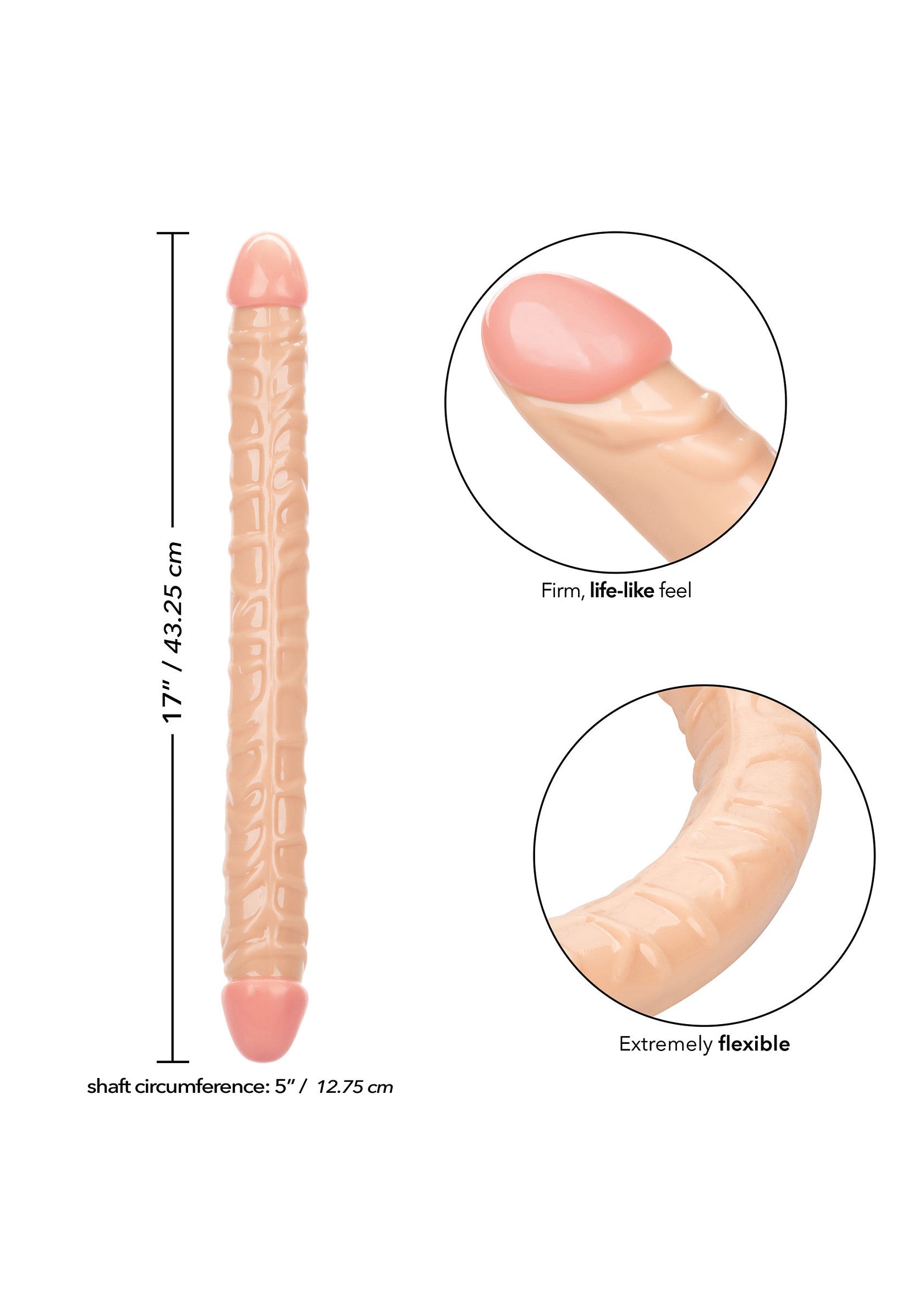 14515 calexotics size queen size queen double dong 17 inch