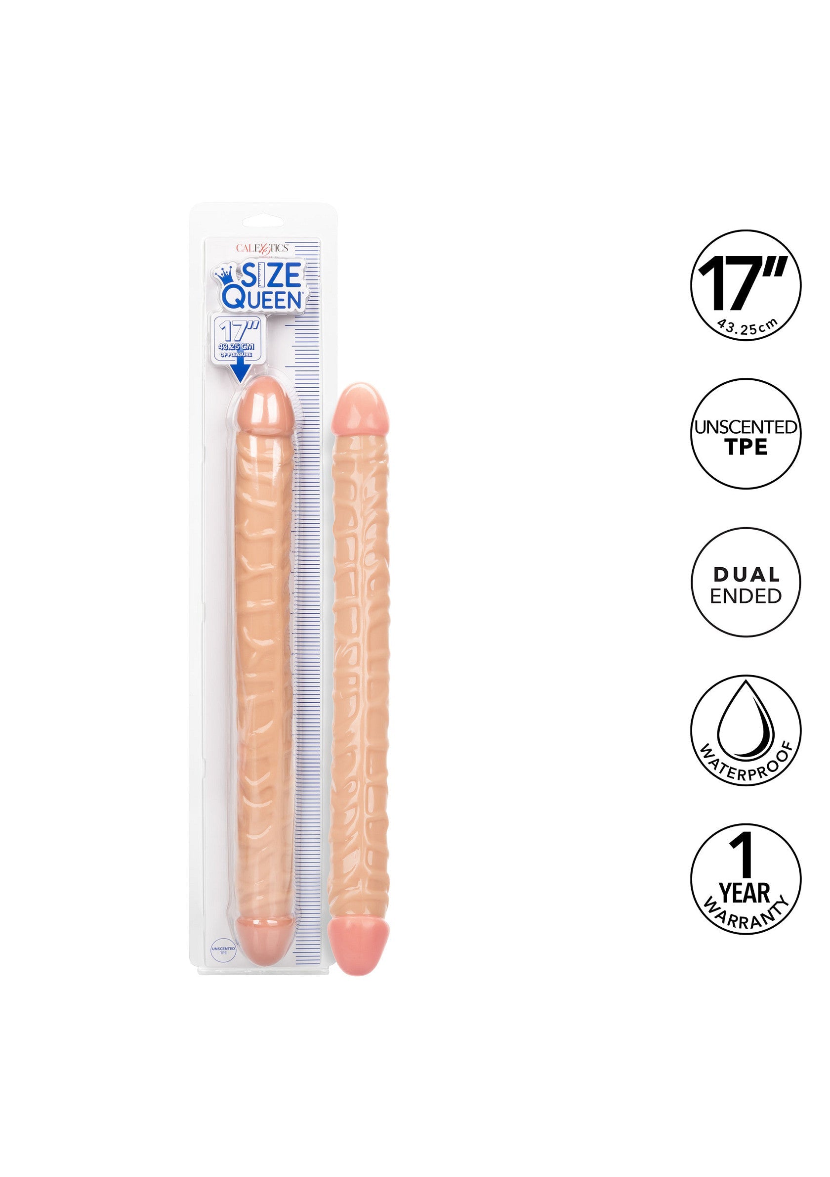 14515 calexotics size queen size queen double dong 17 inch