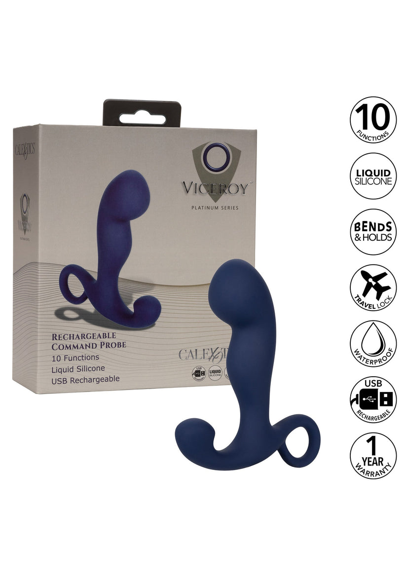 Rechargeable Command Probe Prostata mit 10 Vibrationsmodi – flexible, wasserdichte Analsonde aus Silikon für gezielte Stimulation und maximalen Komfort. Exklusive bei RaiX Shop Konstanz kaufen