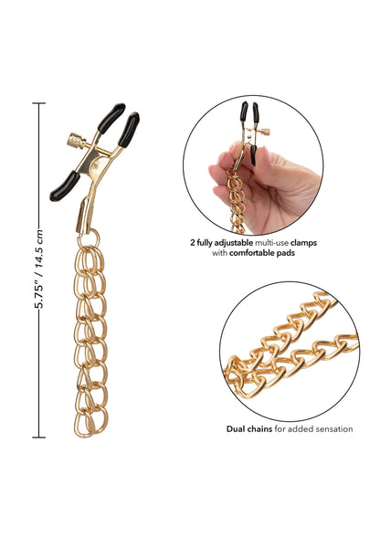 14641 calexotics ride em ride em denim nipple clamps