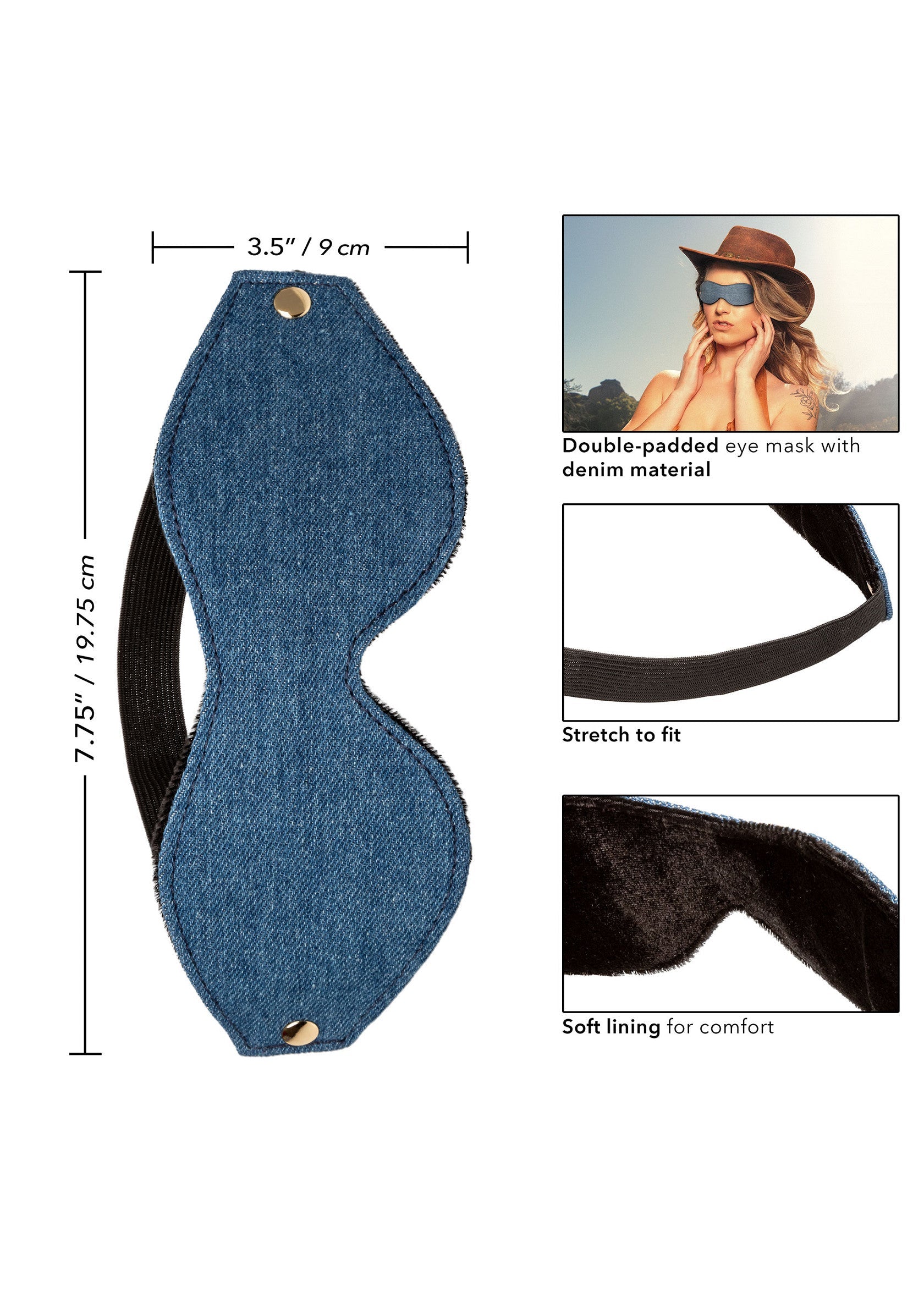 14642 calexotics ride em ride em denim eye mask