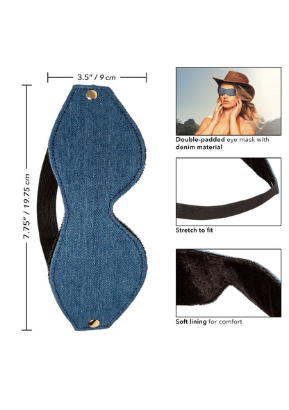 14642 calexotics ride em ride em denim eye mask