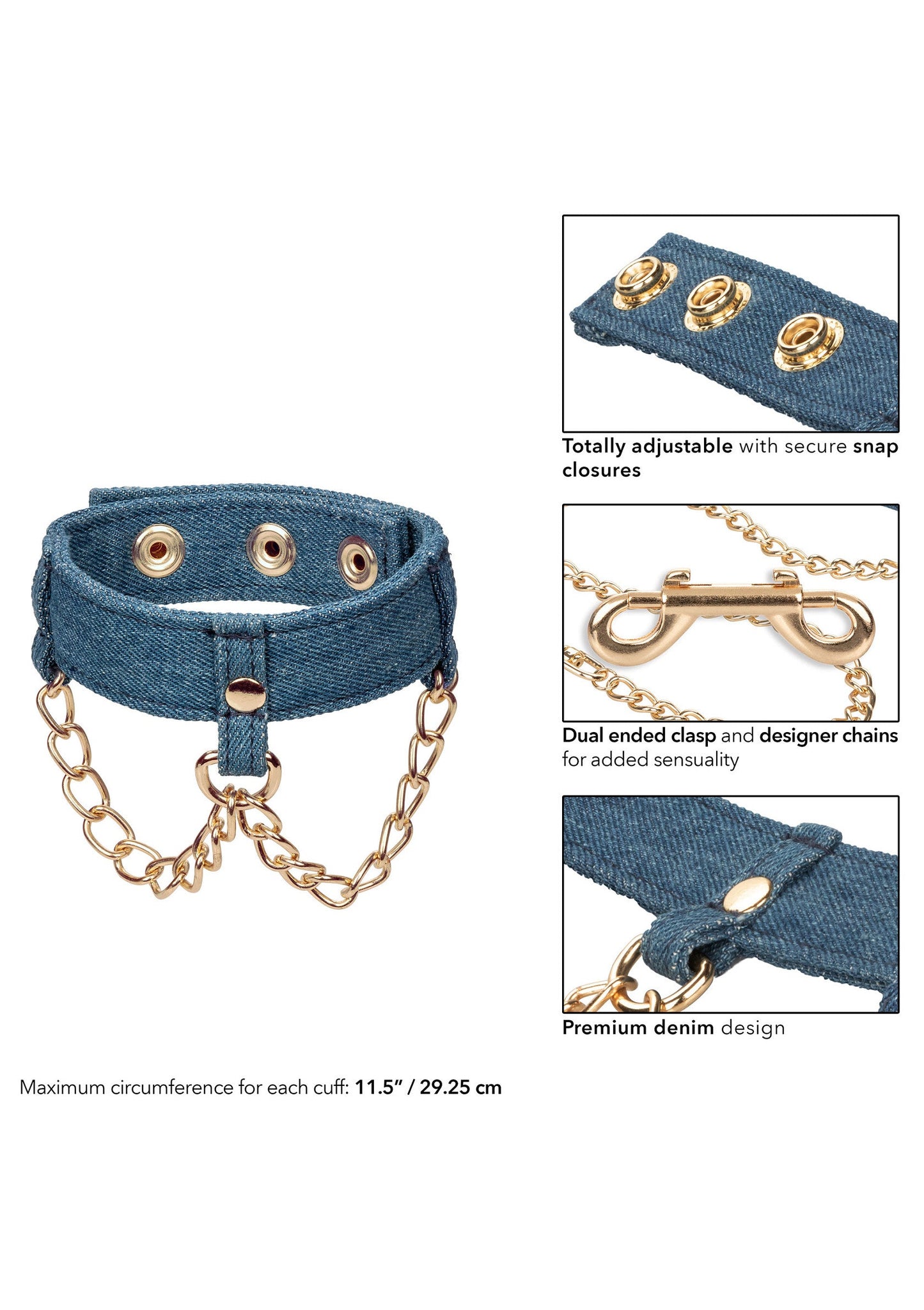 14646 calexotics ride em ride em denim ankle cuffs