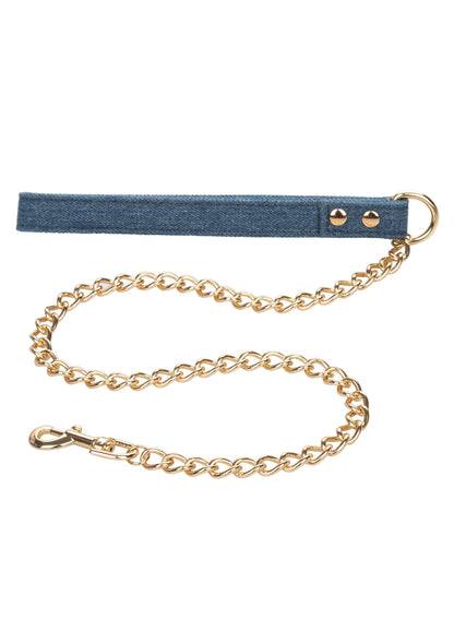 14647 calexotics ride em ride em denim collar leash