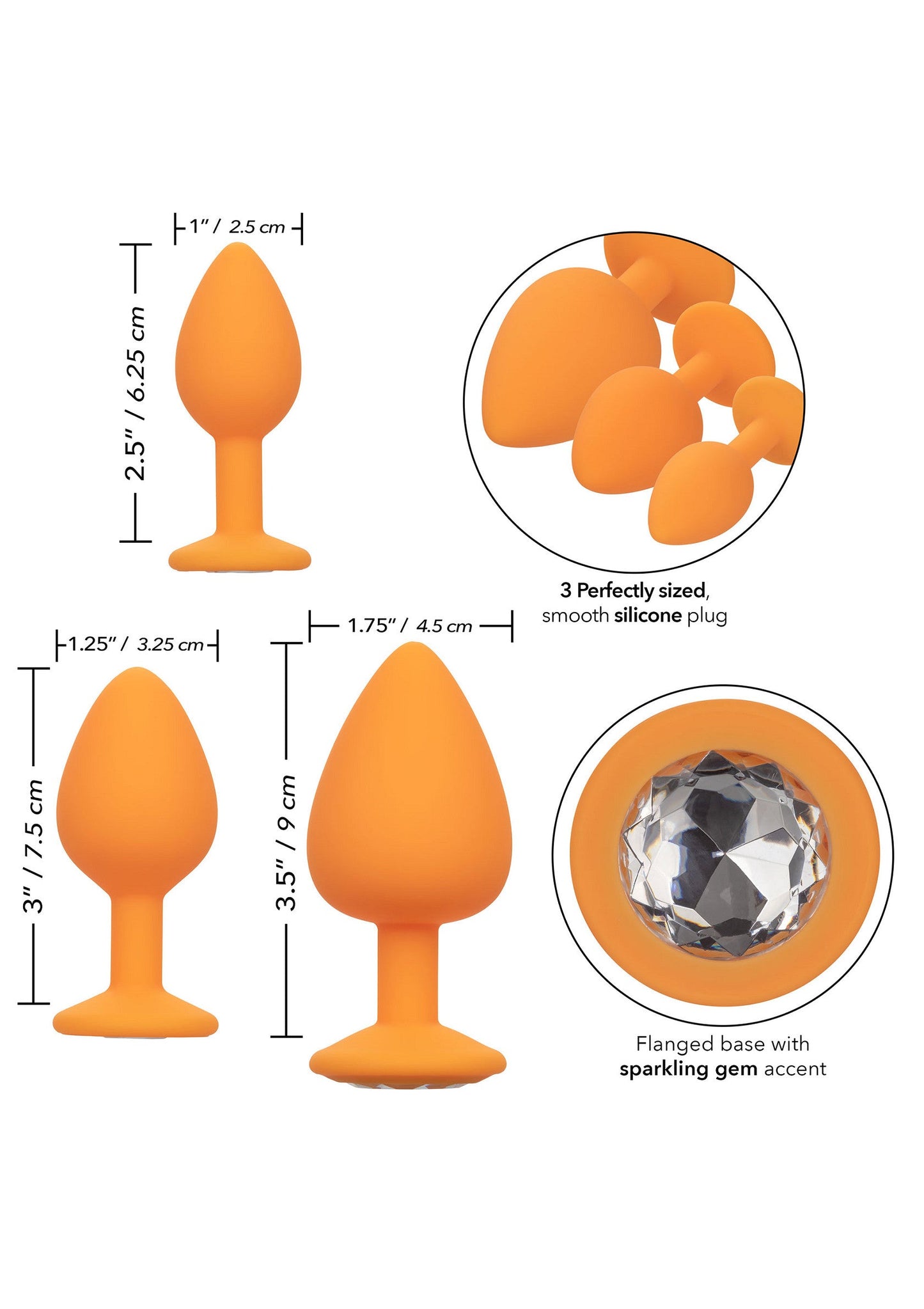 14654 calexotics cheeky cheeky gems 3 pcs