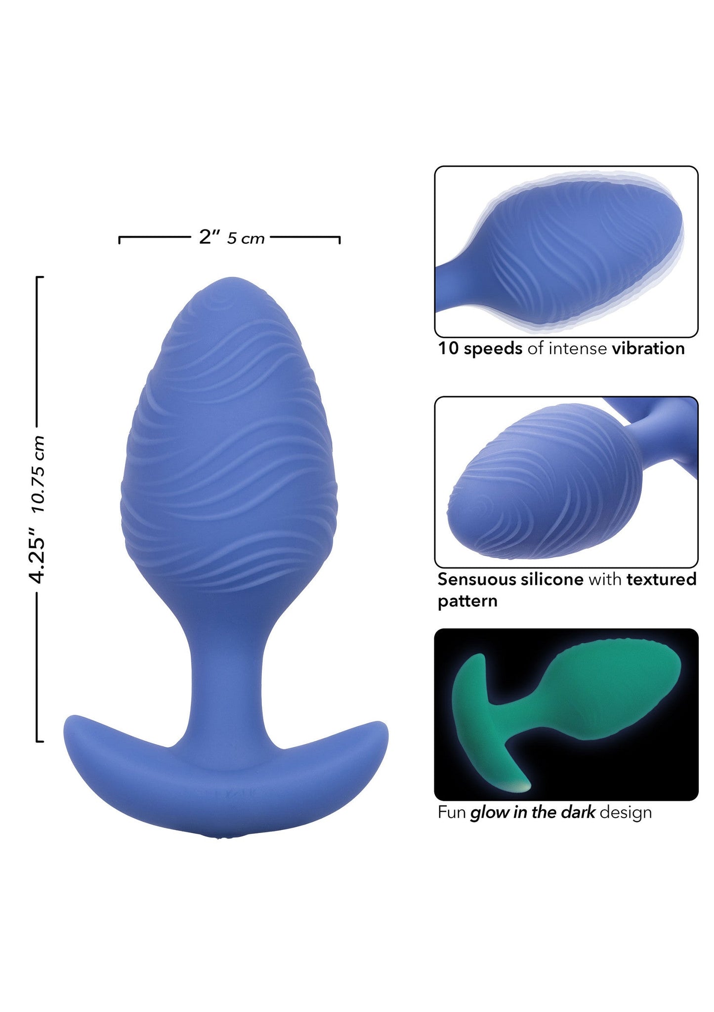 14660 calexotics cheeky cheeky glow vibrating plug l