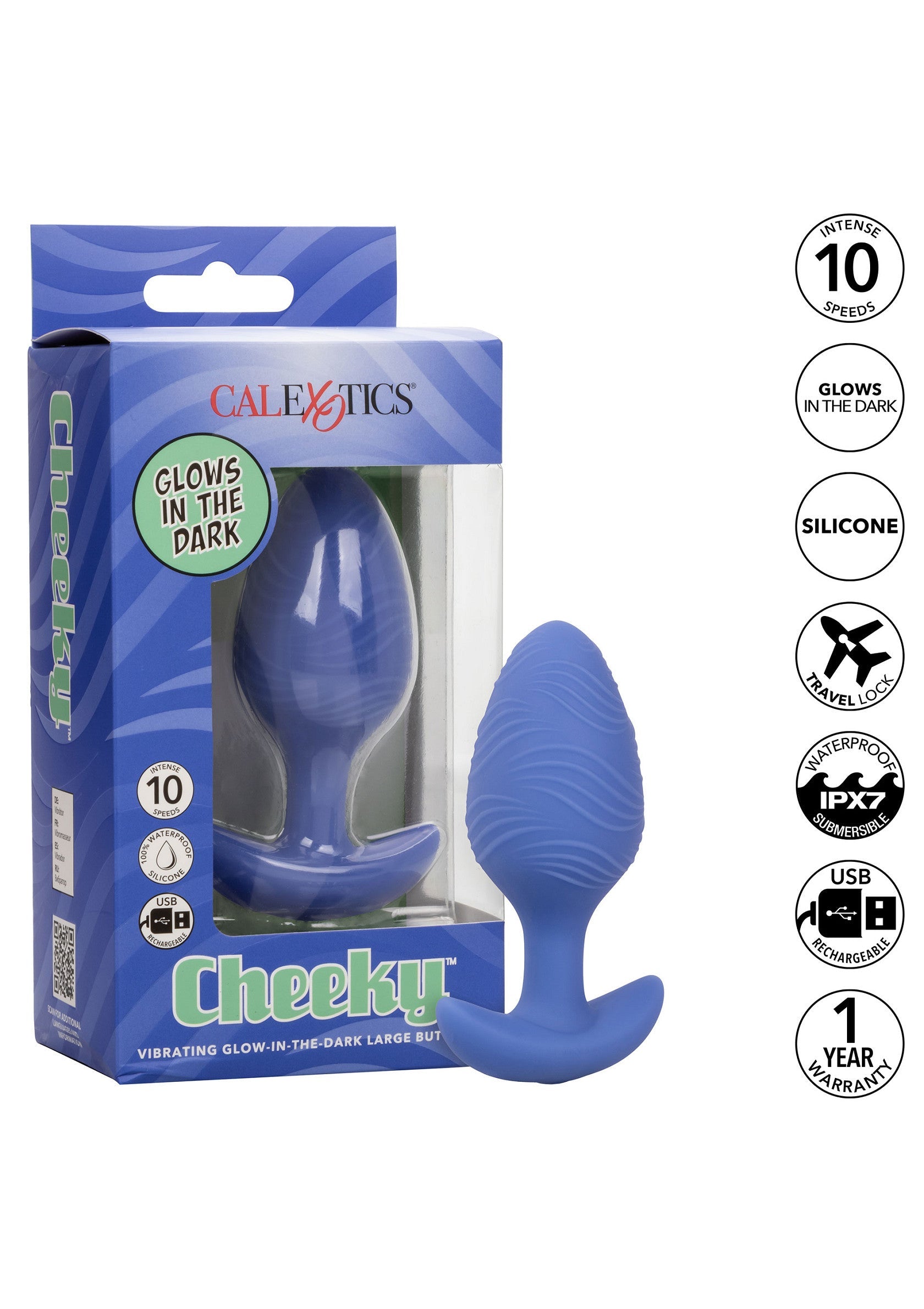 14660 calexotics cheeky cheeky glow vibrating plug l
