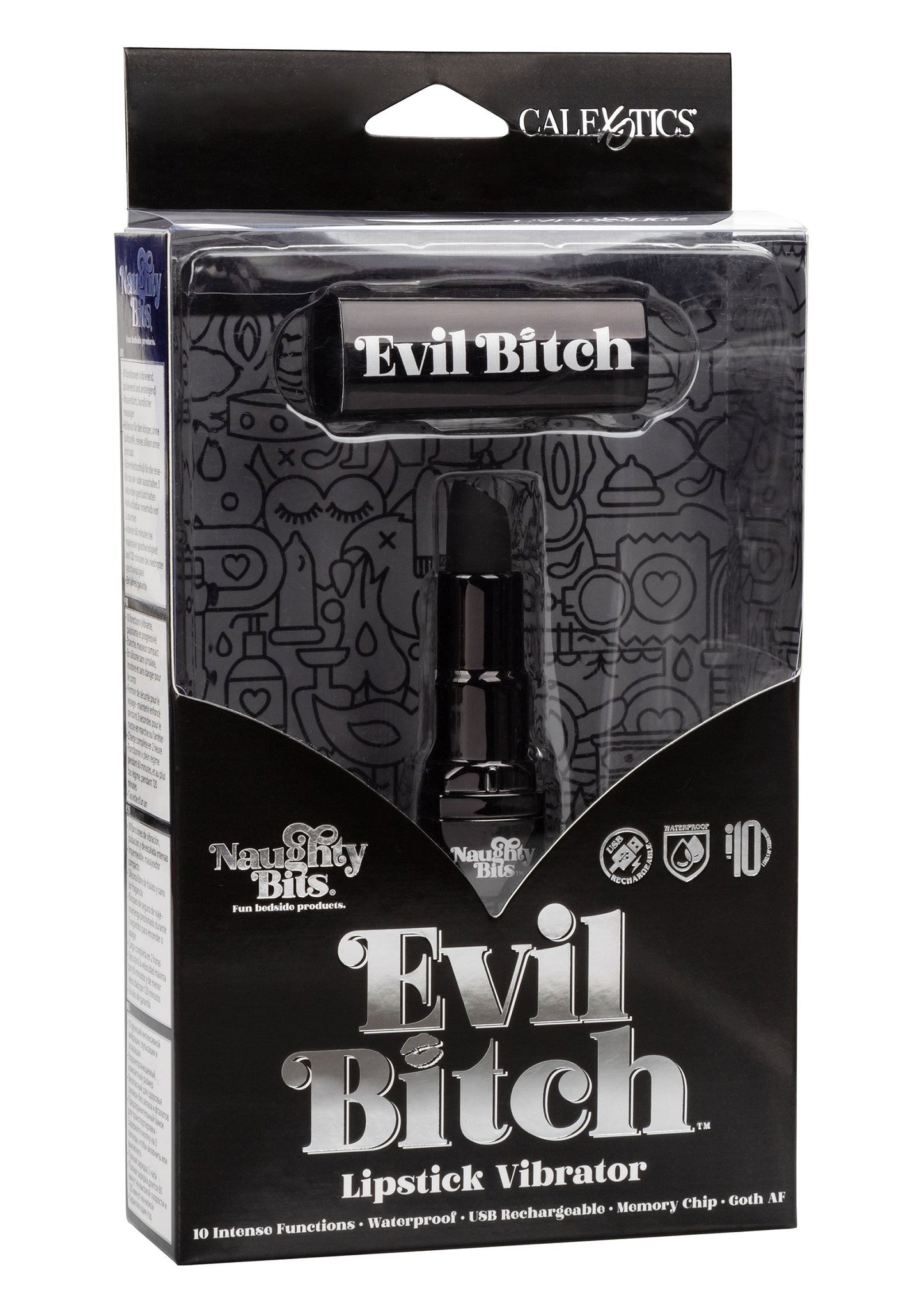 14720 calexotics naughty bits evil bitch lipstick vibrator