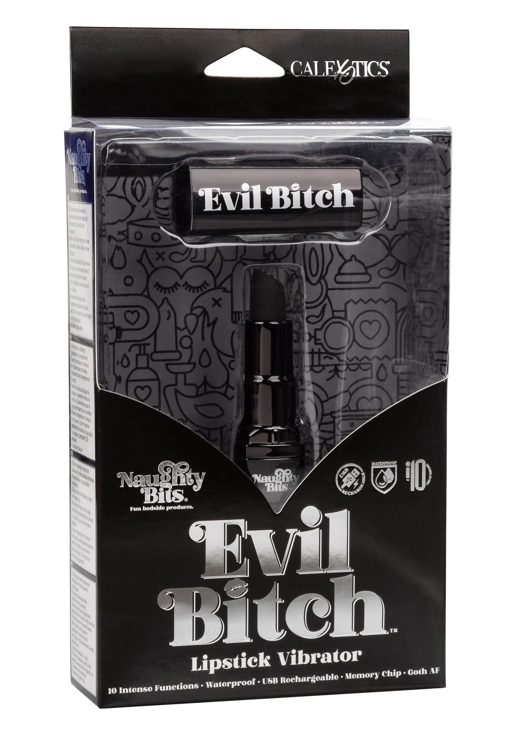 14720 calexotics naughty bits evil bitch lipstick vibrator