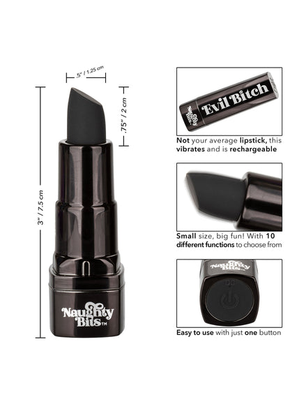 14720 calexotics naughty bits evil bitch lipstick vibrator