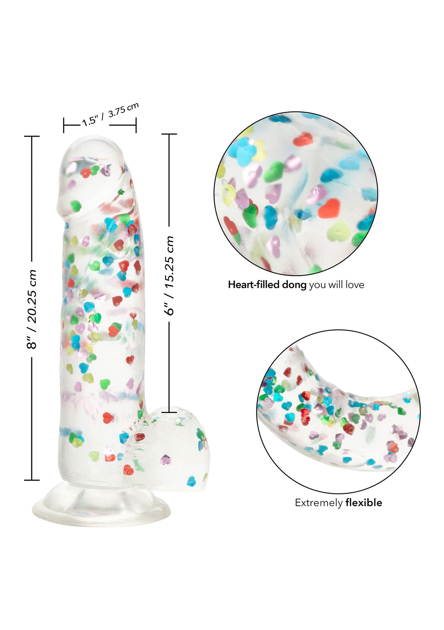 14727 calexotics naughty bits i love dick heart filled dong