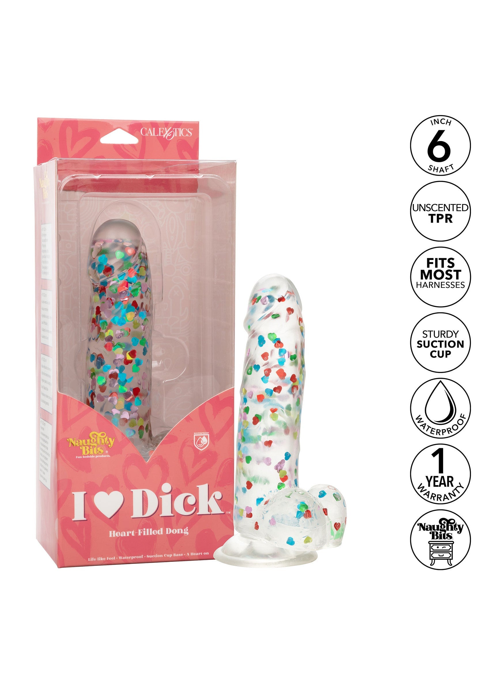 14727 calexotics naughty bits i love dick heart filled dong