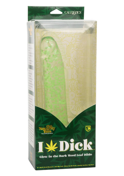 14729 calexotics naughty bits i leaf dick glow dildo